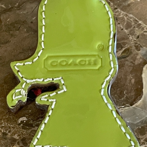 COACH NWT Hawaiian Hula Girl Leather Bag Charm Keychain WITH Dustbag - Picture 13 of 17